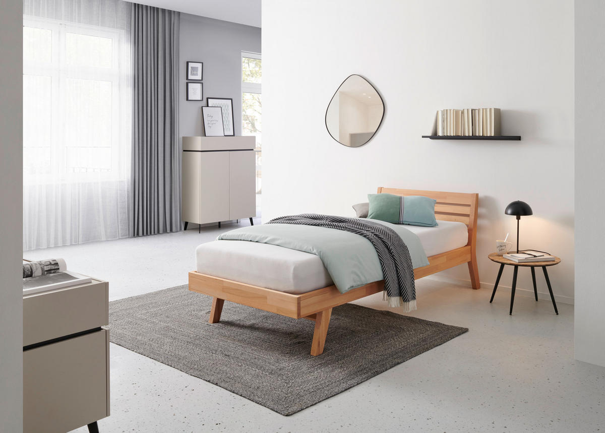 LIT 90/200 cm  in Kernbuche   - Kernbuche, Modern, Holz (90/200cm) - MID.YOU