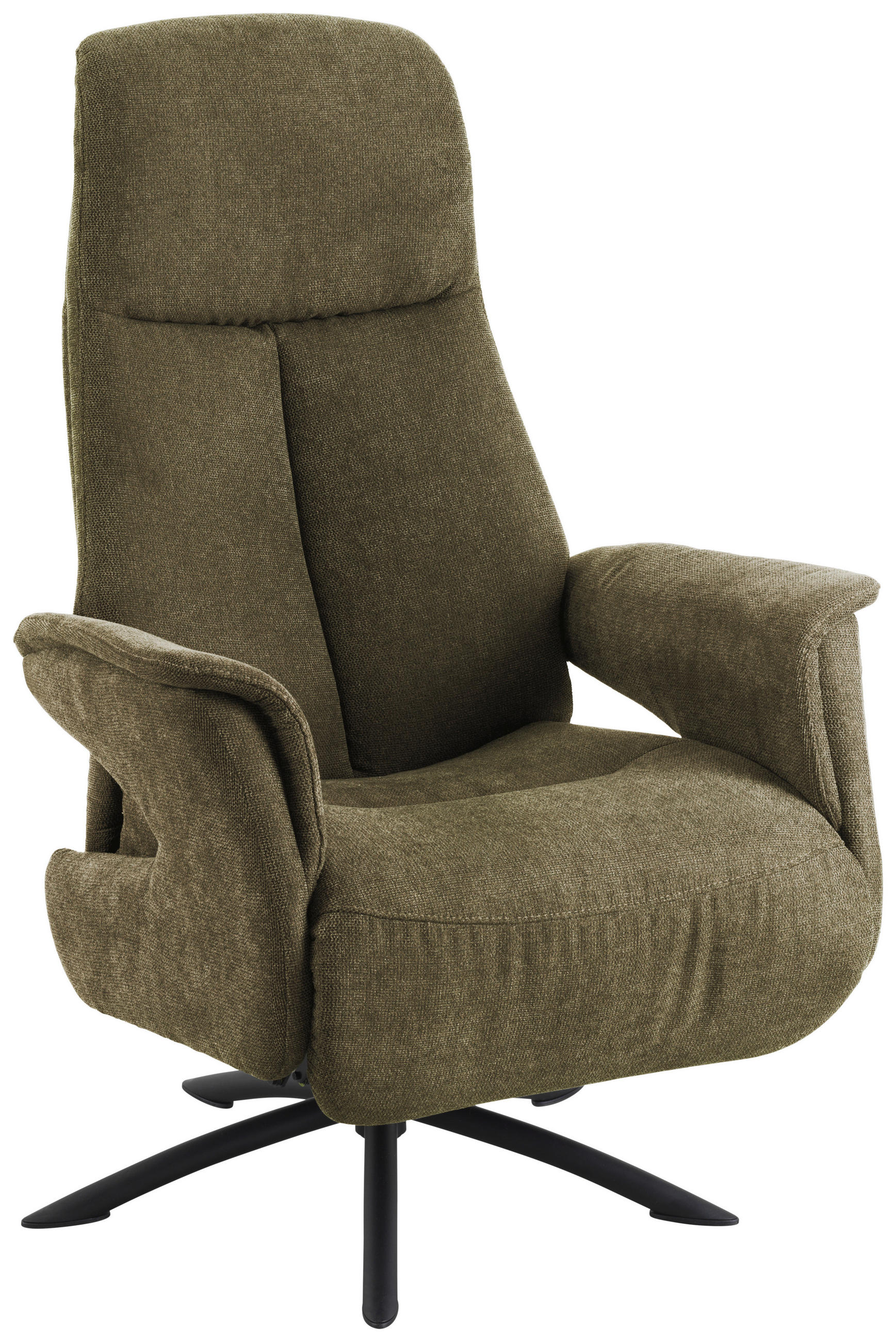 RELAXSESSEL in Textil Dunkelgrün  - Dunkelgrün/Schwarz, Design, Textil/Metall (73/110/84cm) - Welnova