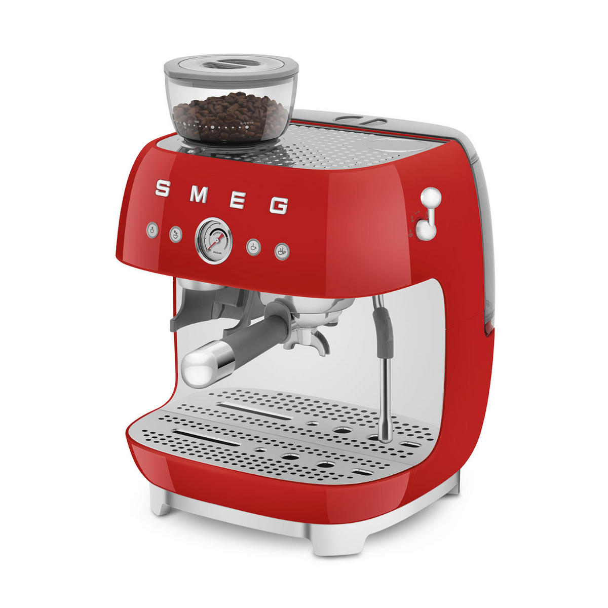 ESPRESSOMASCHINE  - Rot, Basics, Kunststoff/Metall (33,4/44,3/43cm) - SMEG