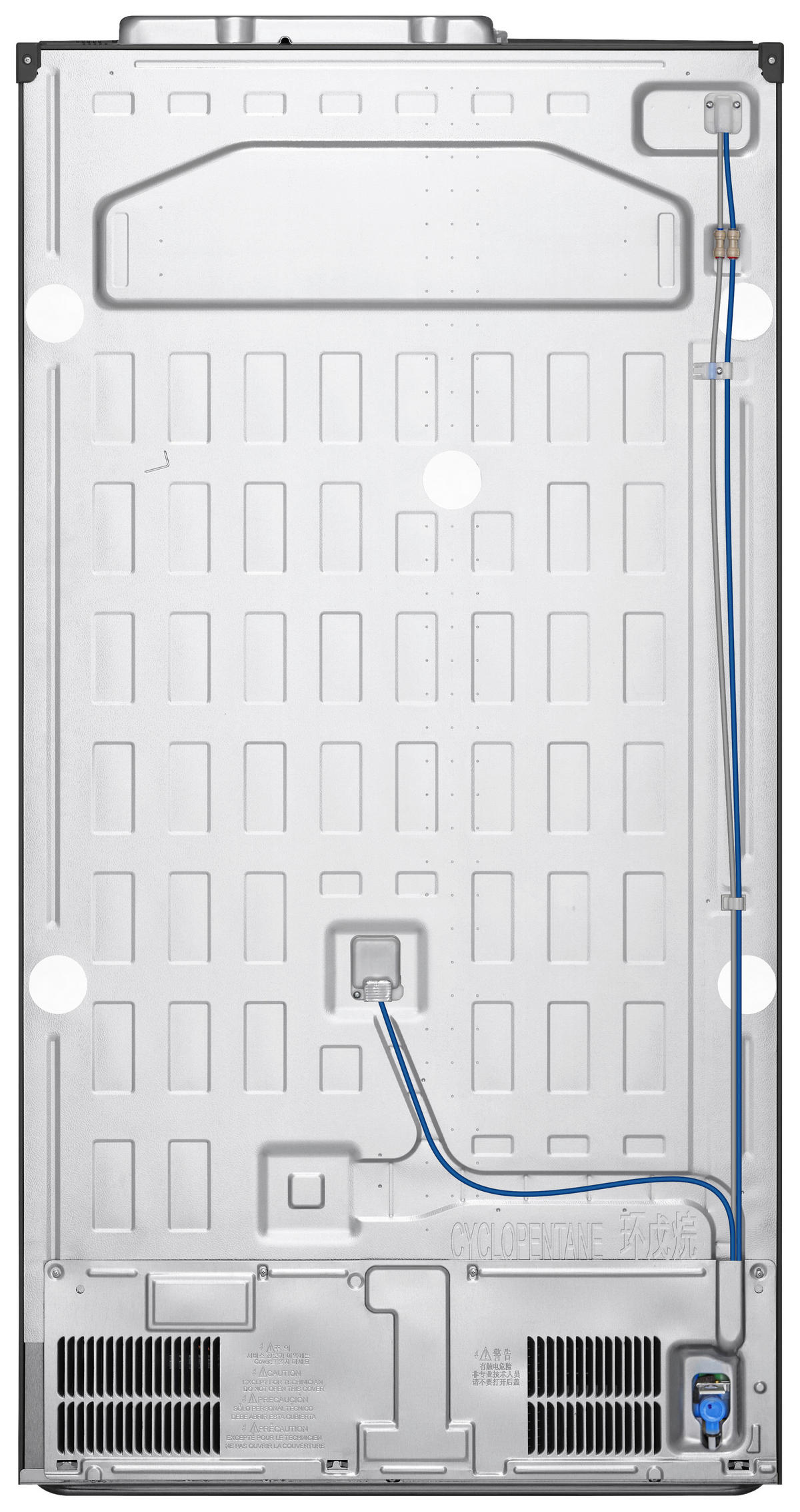 SIDE-BY-SIDE 91,3/179/73,5 cm GSGV81PYLL  - Silberfarben, Trend, Glas/Kunststoff (91,3/179/73,5cm) - LG
