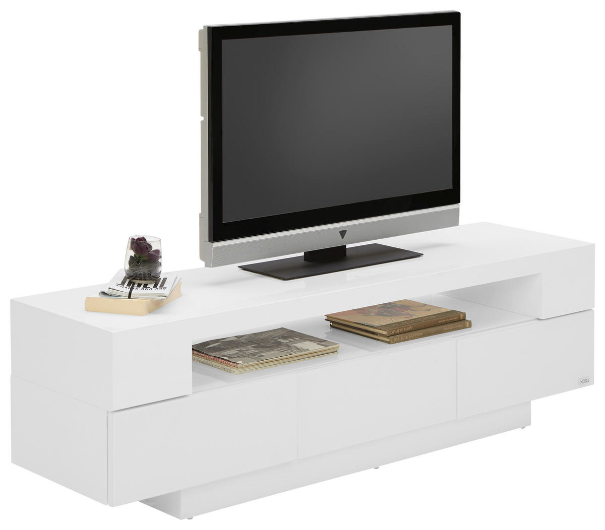 TV-SZEKRÉNY 150/45/40 cm  - fehér, Design, faalapú anyag (150/45/40cm) - Xora