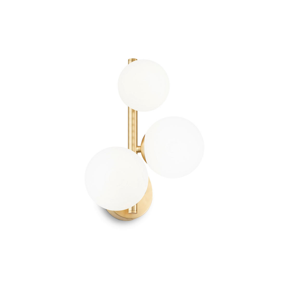 WANDLEUCHTE   - Messingfarben/Weiß, Design, Glas/Metall (24/32/16cm) - Ideal Lux