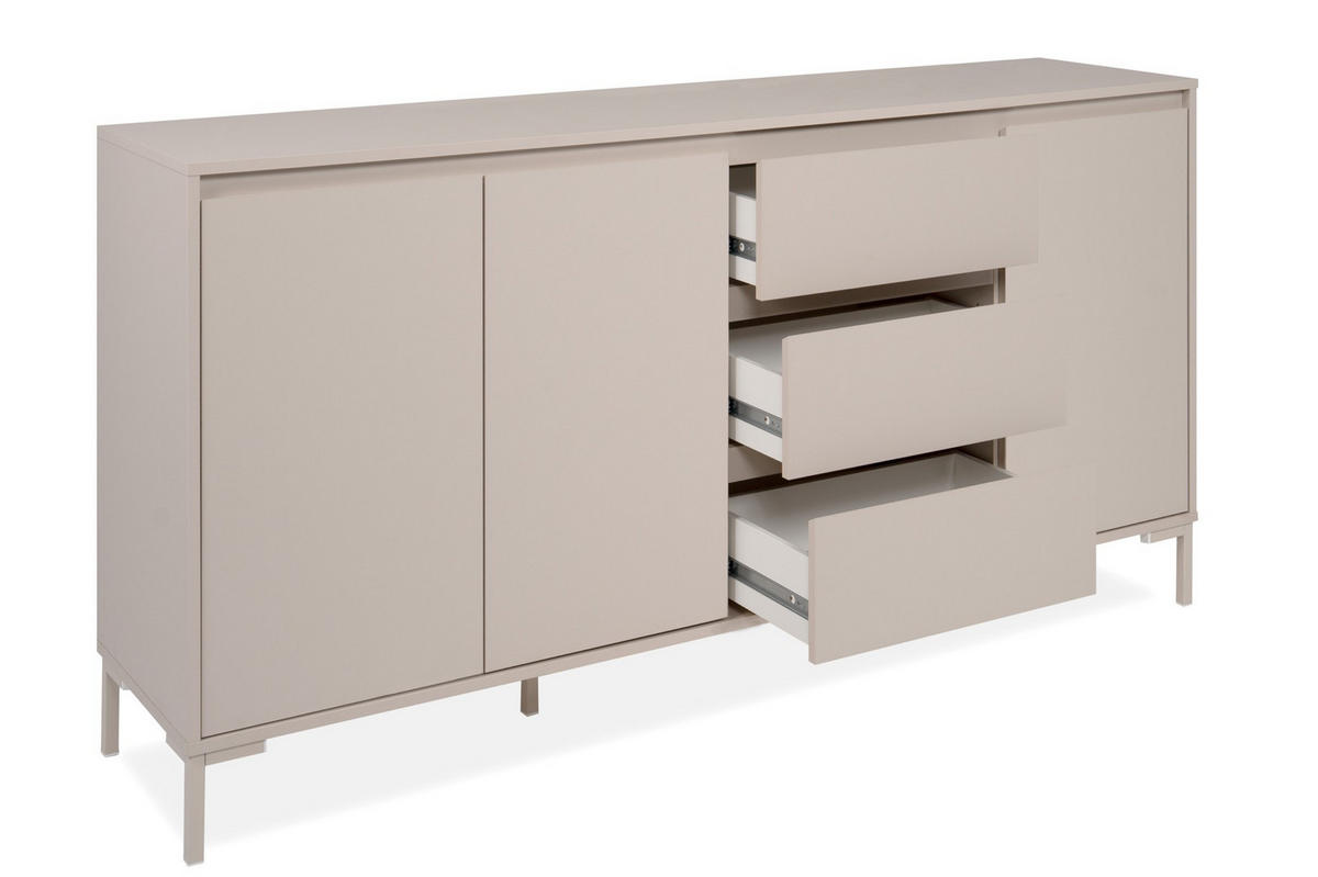 SIDEBOARD  170/87/40 cm 3 Schublade(n)  - Kaschmir, Design, Holzwerkstoff/Metall (170/87/40cm) - MID.YOU