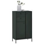 HIGHBOARD MOSGRON, 60/106/32 cm, 2 Schublade(n)  - Schwarz/Grün, KONVENTIONELL, Holzwerkstoff/Kunststoff (60/106/32cm) - Xora