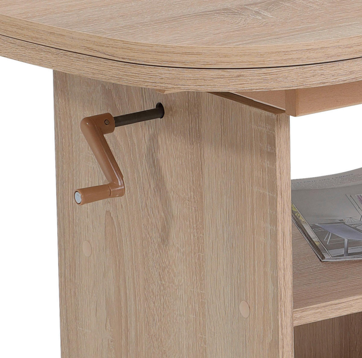 COUCHTISCH 107-157/67/53-63 cm oval Sonoma Eiche  - Sonoma Eiche, MODERN, Holzwerkstoff/Kunststoff (107-157/67/53-63cm) - MID.YOU