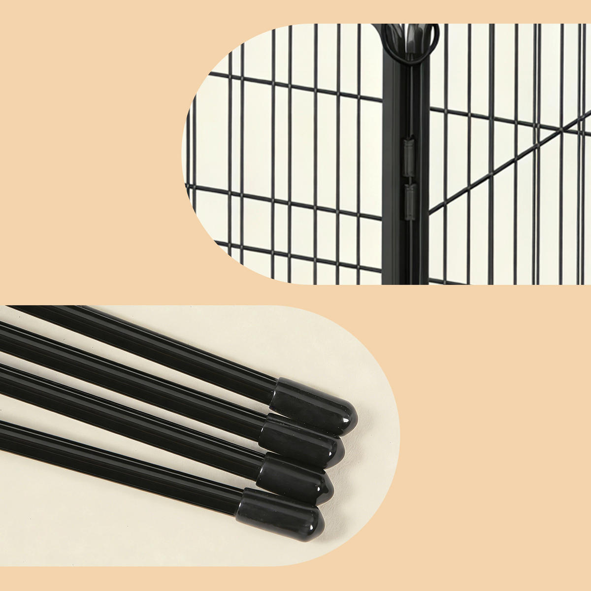 HEIMTIERGEHEGE - Schwarz, Trend, Metall (122/70/80cm) - Boxxx
