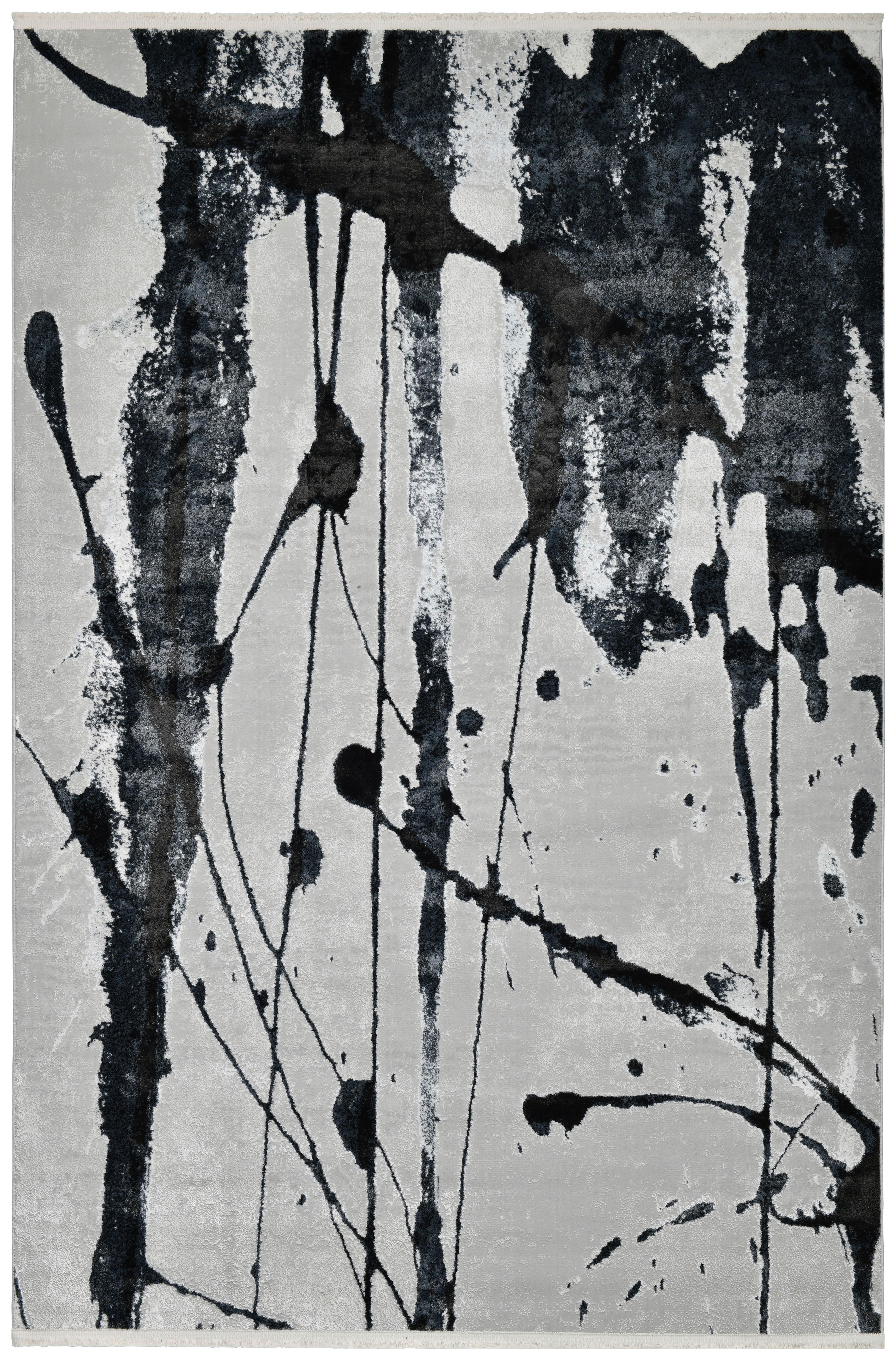 Levně TKANÝ KOBEREC, 120/170 cm, tmavě modrá, světle šedá