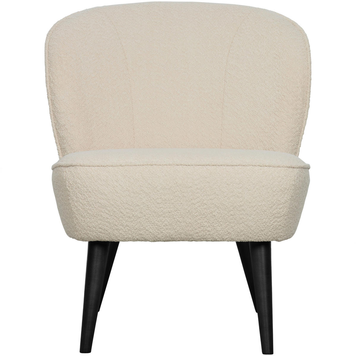 SESSEL in Bouclé Creme  - Creme/Schwarz, Design, Holz/Textil (59/71/70cm) - Livetastic