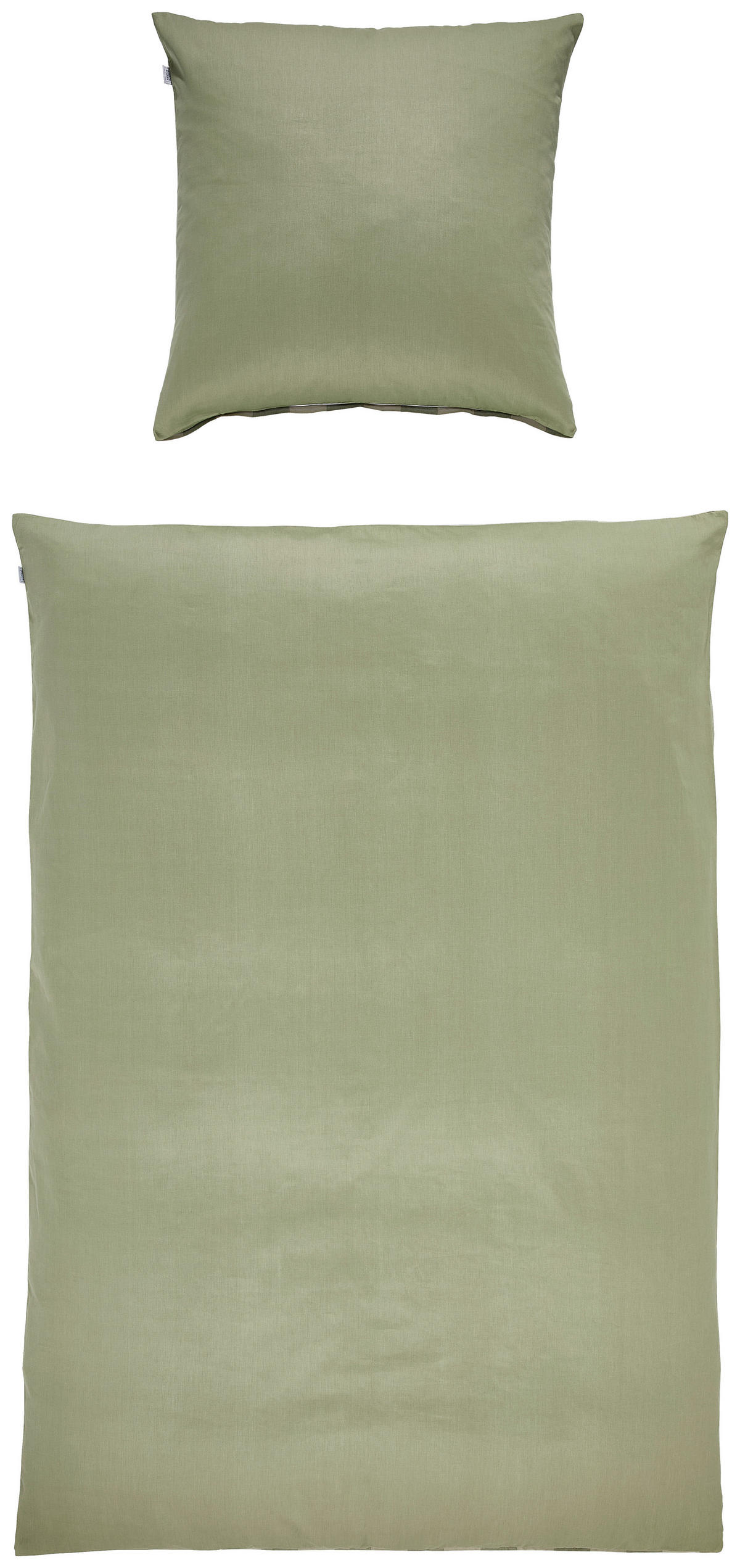 WENDEBETTWÄSCHE FELLOW Satin 135/200 cm  - Khaki/Grün, Design, Textil (135/200cm) - Schöner Wohnen