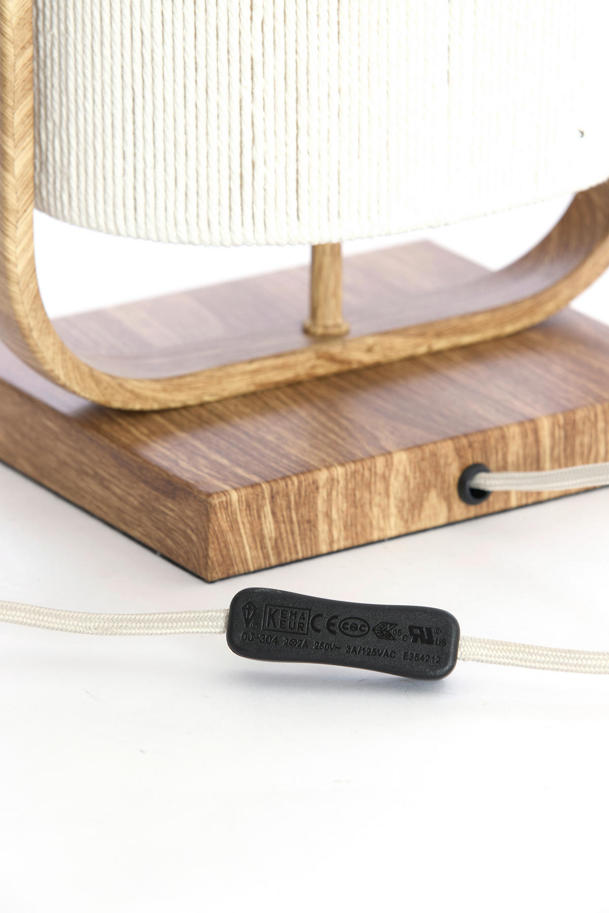 TISCHLEUCHTE Lecce 15/37,5/22,5 cm  - Braun, Design, Kunststoff/Textil (15/37,5/22,5cm) - Light & Living