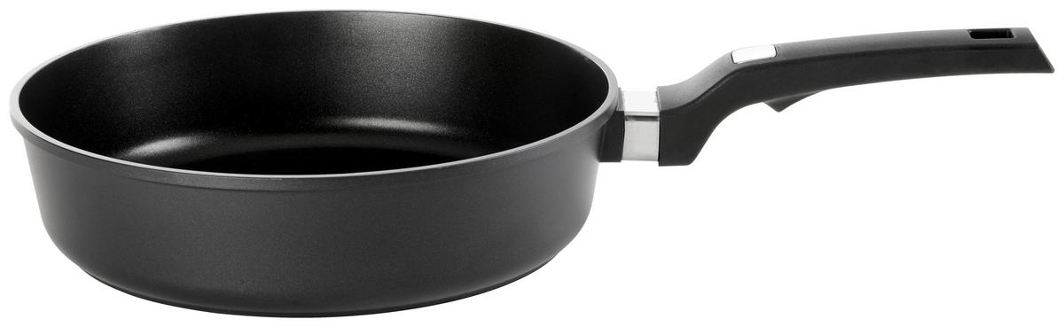 PONEV Perfect Cooking 28 cm premaz proti prijemanju ILAG®  - barve nerjavečega jekla/črna, Basics, kovina/umetna masa (28cm) - Homeware Profession.