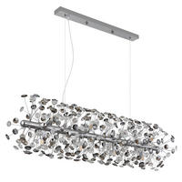 KRISTALL-HÄNGELEUCHTE 90/30/150 cm   - Klar/Chromfarben, LIFESTYLE, Glas/Kunststoff (90/30/150cm) - Globo