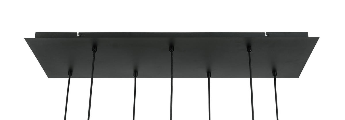 HÄNGELEUCHTE 86/34/120 cm   - Chromfarben/Schwarz, Design, Glas/Metall (86/34/120cm) - Novel