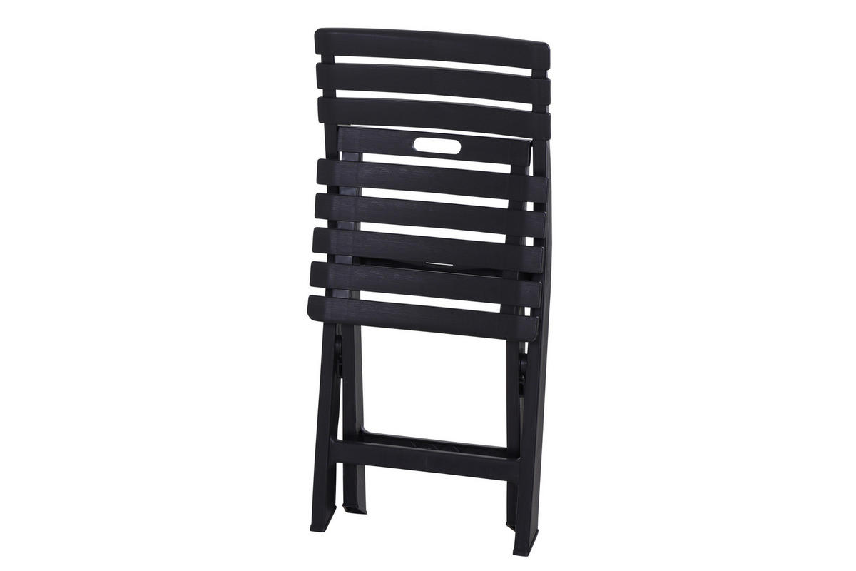 BALKONSET  3-teilig  - Anthrazit, MODERN, Kunststoff (65/72/78cm) - Gardenson