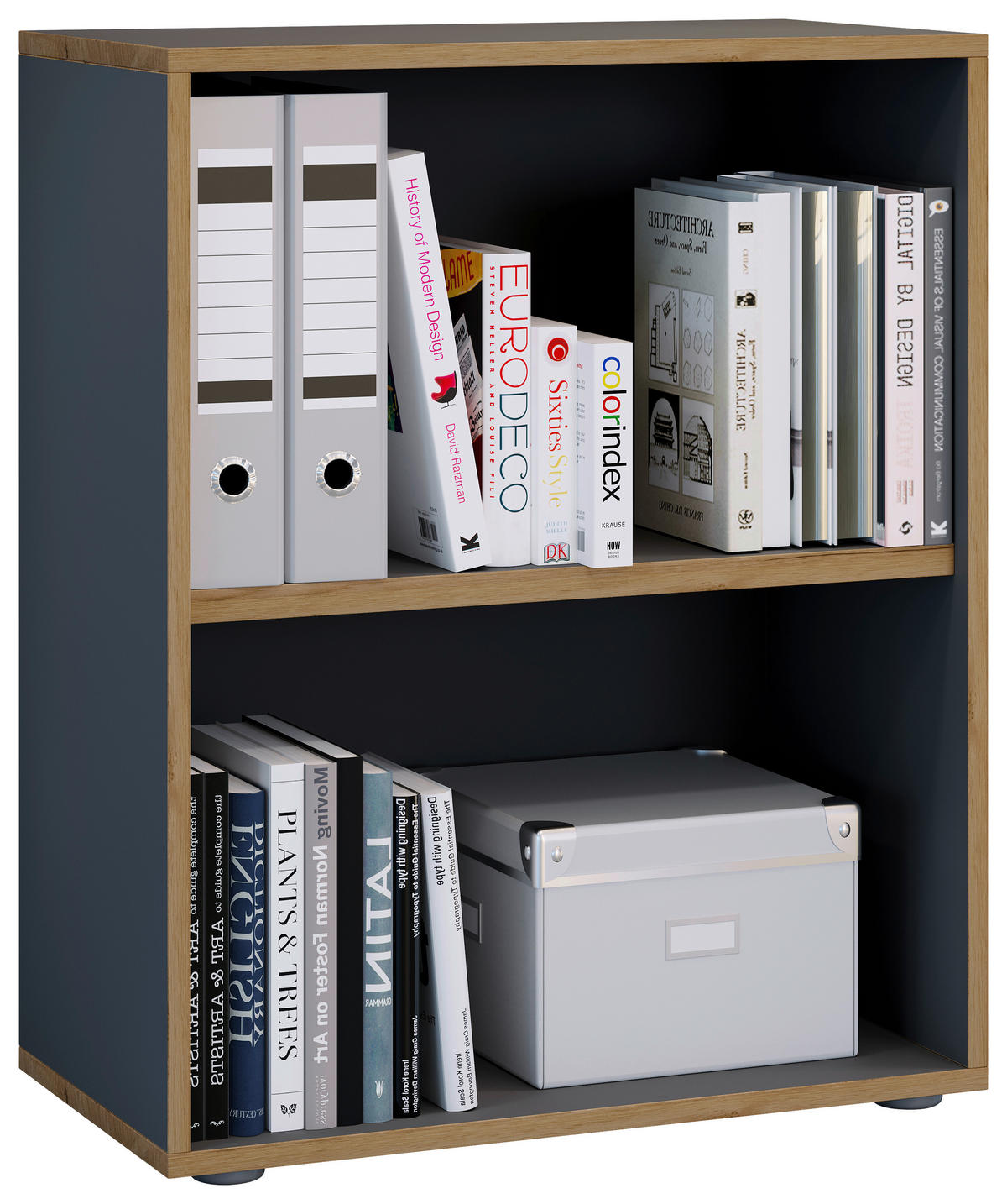 AKTENREGAL 60/74/33 cm  - Honigeiche/Anthrazit, Design, Holzwerkstoff/Kunststoff (60/74/33cm) - MID.YOU