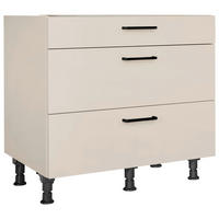 SCHUBKASTENUNTERSCHRANK 90/87/56 cm  in Sandfarben  - Sandfarben/Schwarz, MODERN, Holzwerkstoff/Metall (90/87/56cm) - Nobilia