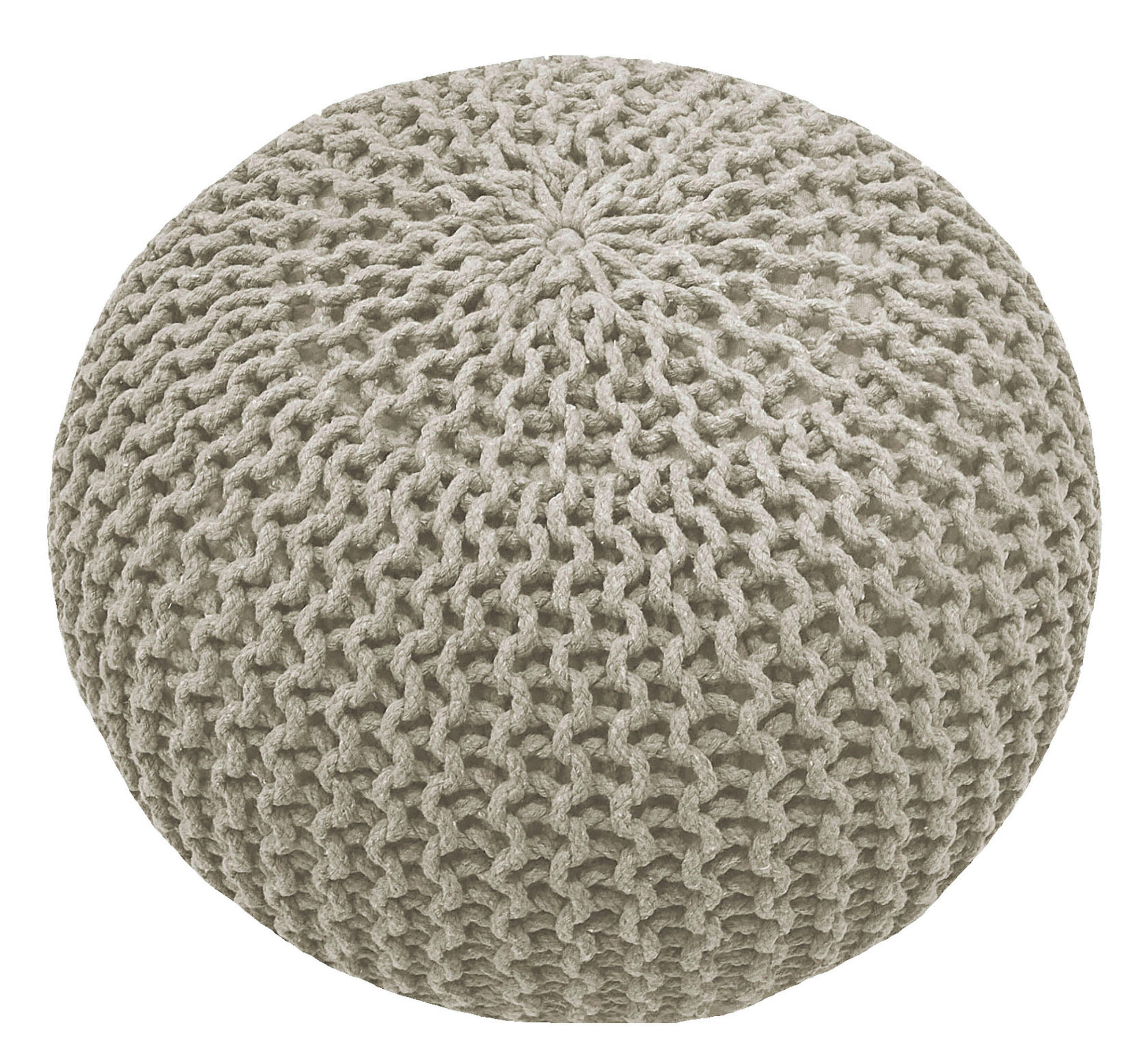 SEDACÍ PODUŠKA, 55/55/35 cm - šedá/krémová, Trend, textil (55/55/35cm) - Linea Natura