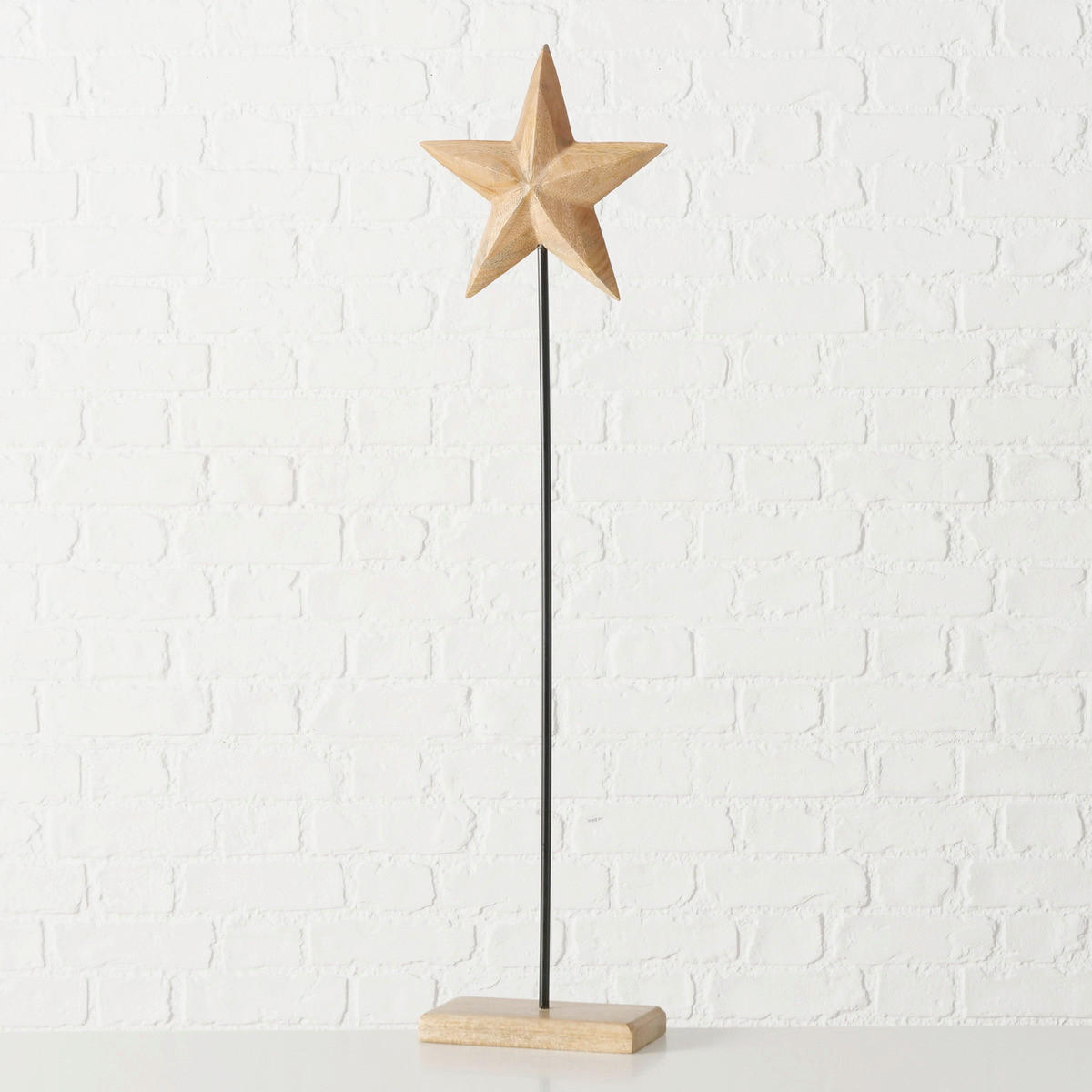 DEKOSTERN - Schwarz/Naturfarben, Basics, Holz/Metall (23,5/10,7/89,5cm)