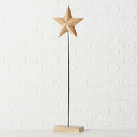 DEKOSTERN - Schwarz/Naturfarben, Basics, Holz/Metall (23,5/10,7/89,5cm)