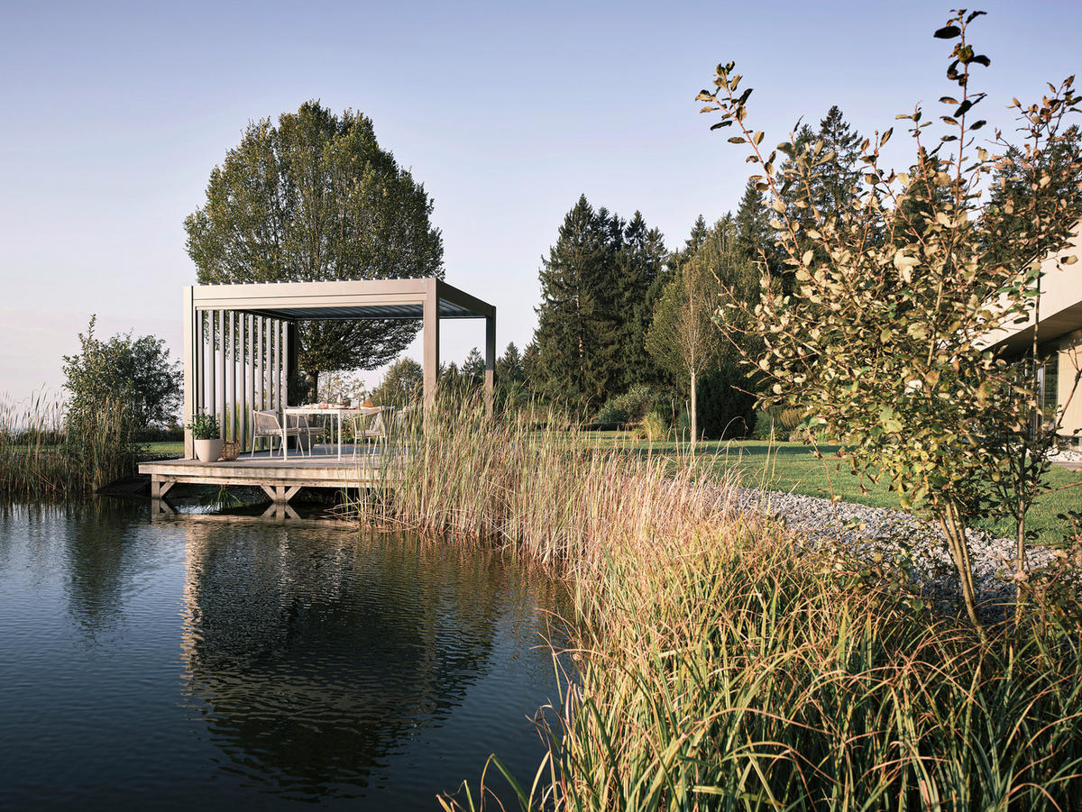 PAVILLON - Dunkelgrau/Silberfarben, Design, Metall (404,5/264/312cm) - Biohort