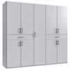 DREHTÜRENSCHRANK in Weiss  - Weiss/Schwarz, Konventionell, Holzwerkstoff/Kunststoff (225/208/58cm) - Carryhome