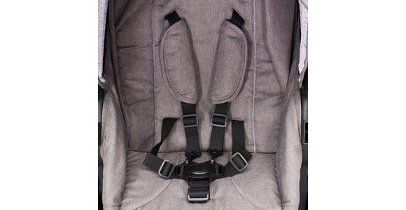 KINDERWAGENSET Neapel - Silberfarben/Grau, Design, Textil/Metall (76,96/59,95/106,68cm) - My Baby Lou