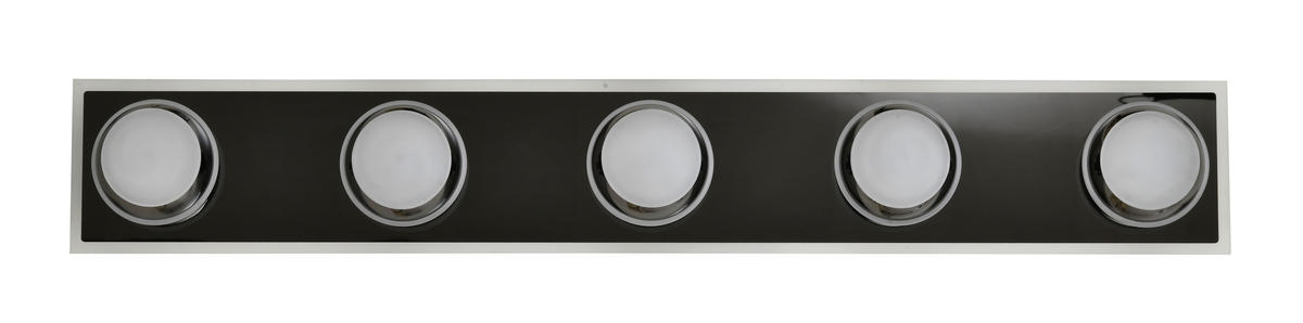 LED-DECKENLEUCHTE Biarritz 40/40/14 cm  - Schwarzchrom, Design, Kunststoff/Metall (40/40/14cm)
