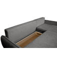 ECKSOFA Graubraun Chenille  - Graubraun/Buchefarben, KONVENTIONELL, Holz/Textil (244/163cm) - Carryhome