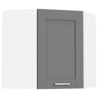 ECKOBERSCHRANK 57/60/57 cm  - Weiss/Anthrazit, Trend, Holzwerkstoff/Kunststoff (57/60/57cm) - MID.YOU
