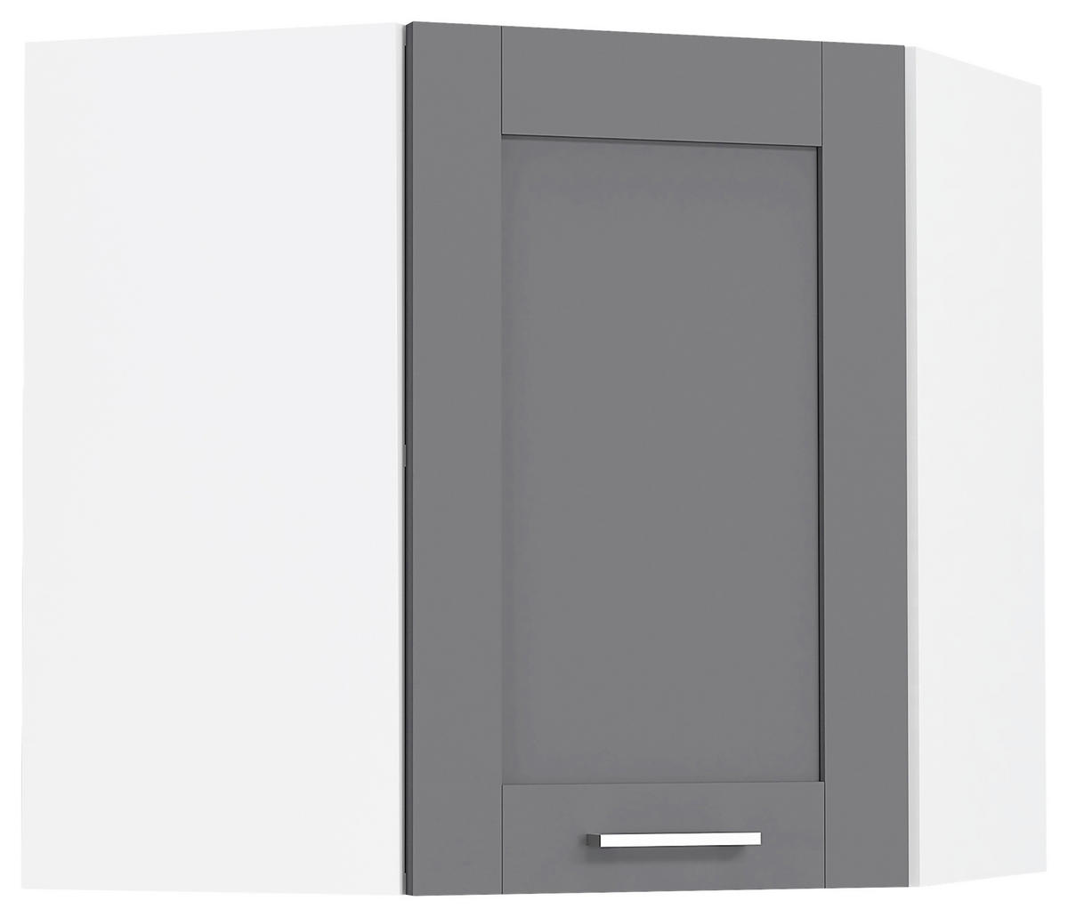 ECKOBERSCHRANK 57/60/57 cm  - Weiss/Anthrazit, Trend, Holzwerkstoff/Kunststoff (57/60/57cm) - MID.YOU