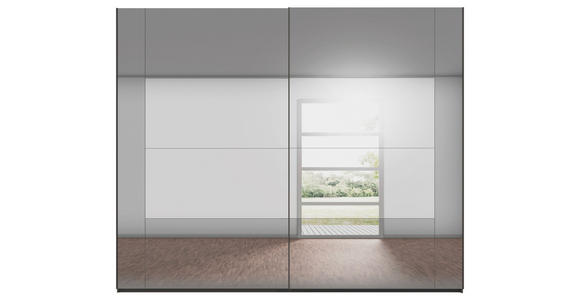 SCHWEBETÜRENSCHRANK 271/223/68 cm 2-türig Graphitfarben  - Graphitfarben, Design, Glas/Holzwerkstoff (271/223/68cm) - Xora