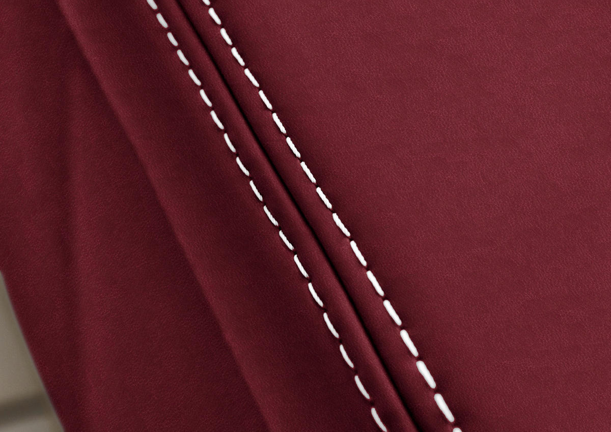 ECKSOFA  in Echtleder Bordeaux  235/274 cm  - Eichefarben/Bordeaux, KONVENTIONELL, Leder/Holzwerkstoff (235/274cm) - Beldomo Premium