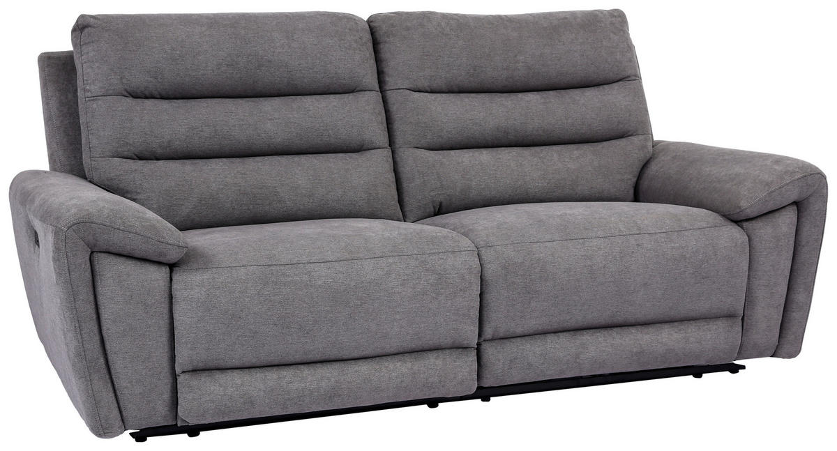 SOFFA i vävt tyg grå  - grå/svart, Klassisk, trä/textil (213,5/100/94cm) - Xora