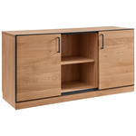 KOMMODE  in 120/66/42 cm  - Eichefarben/Anthrazit, Natur, Holz/Metall (120/66/42cm) - Linea Natura