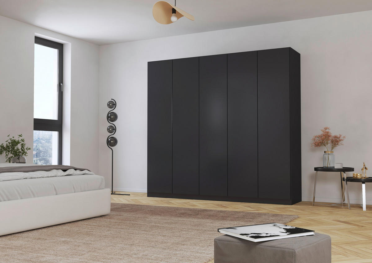 FALTTÜRENSCHRANK 226/210/54 cm 5-türig Dunkelgrau  - Dunkelgrau, Holzwerkstoff (226/210/54cm) - Rauch Möbel