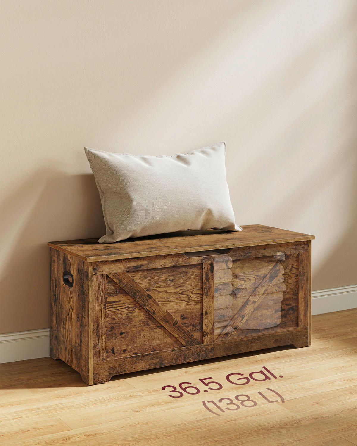 TRUHLICA, 100/46/40 cm - hnedá, Trend, kompozitné drevo (100/46/40cm) - Boxxx