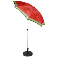 SONNENSCHIRM  200/200 cm  - Silberfarben/Rot, Design, Textil/Metall (200/200cm) - Doppler