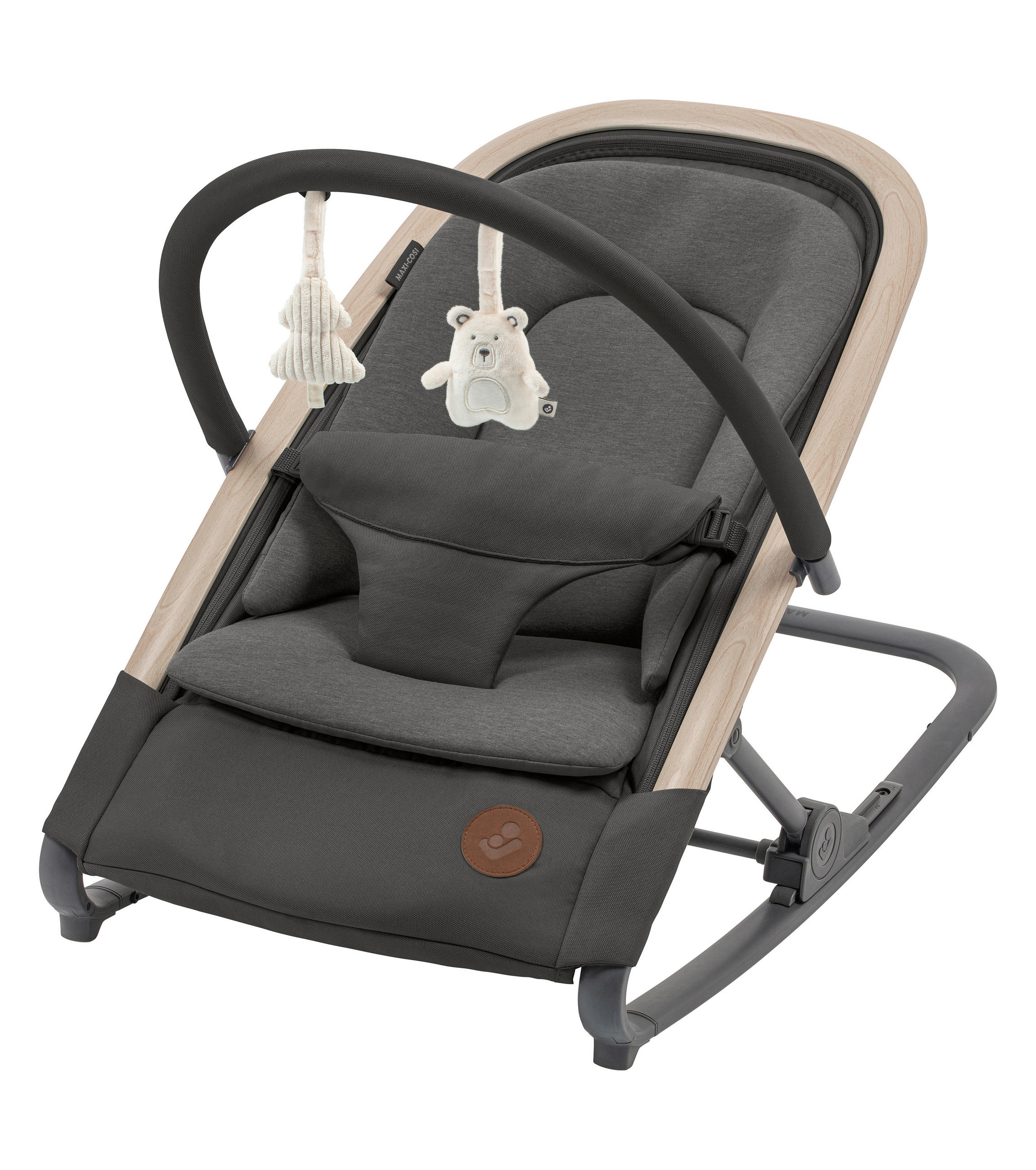SCHAUKELWIPPE Kori Schwarz   - Dunkelgrau/Schwarz, Basics, Kunststoff/Textil (42,5/48/73,5cm) - Maxi-Cosi