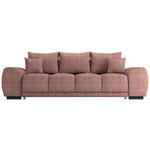 BIGSOFA  in Chenille Rosa  - Schwarz/Rosa, KONVENTIONELL, Kunststoff/Textil (266/89/104cm) - Carryhome