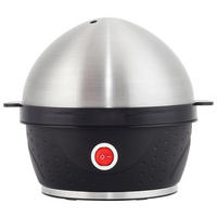 EIERKOCHER  - Edelstahlfarben/Schwarz, Basics, Kunststoff/Metall (16/16,5/16cm)