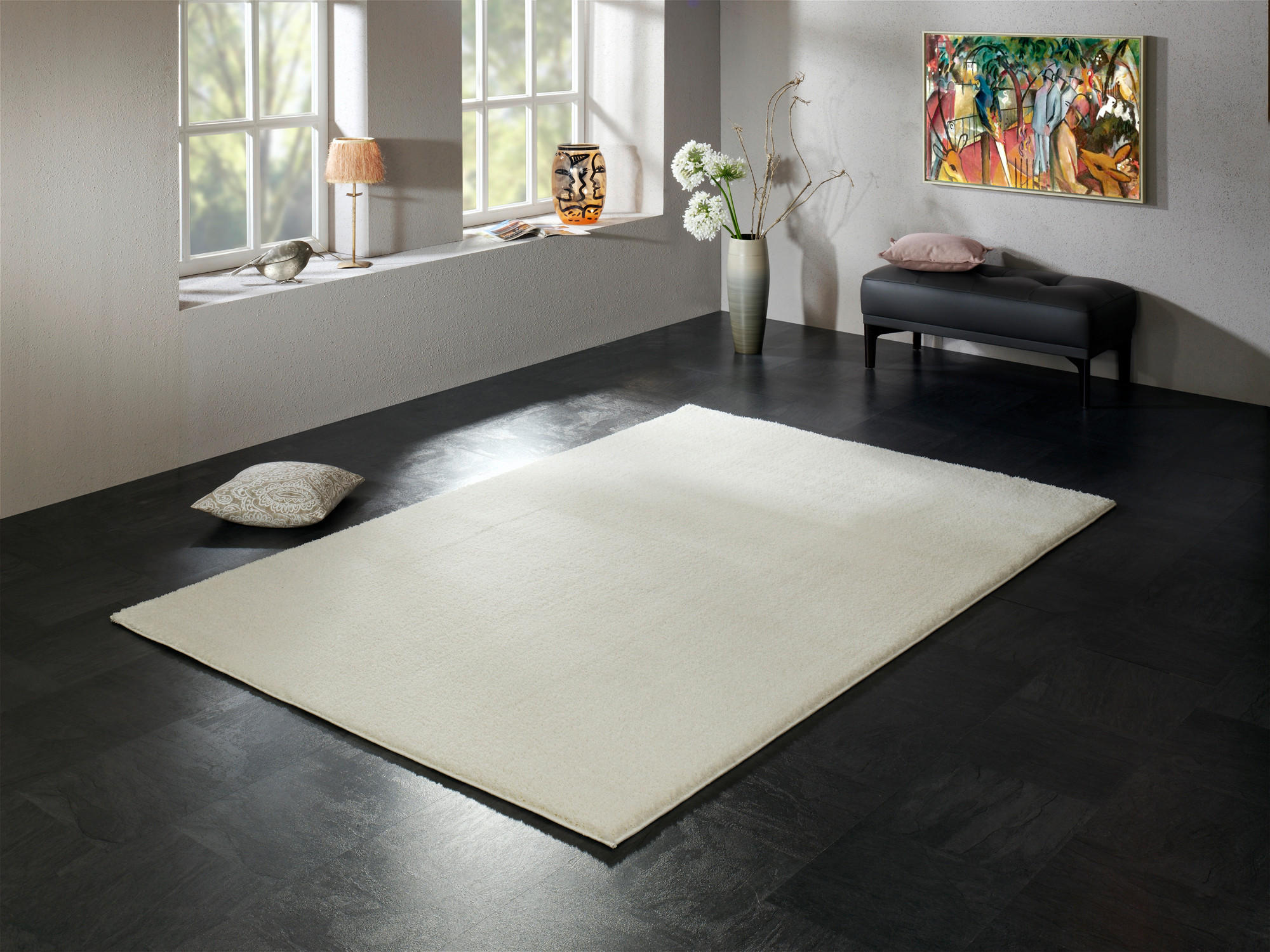WEBTEPPICH 120/170 cm Sunshine Creme  - Creme, Basics, Textil (120/170cm) - Novel