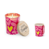 DUFTKERZE  - Pink, Basics, Glas (7/8,5/7cm)