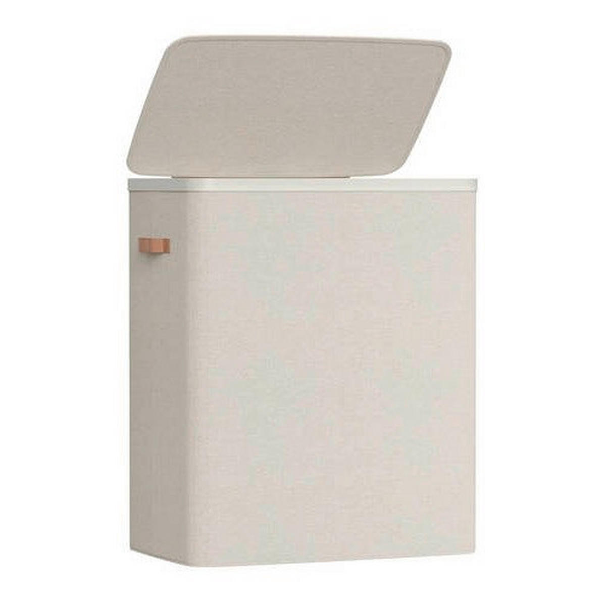 WÄSCHEKORB - Beige, Trend, Holzwerkstoff/Kunststoff (64/75/40cm) - Boxxx