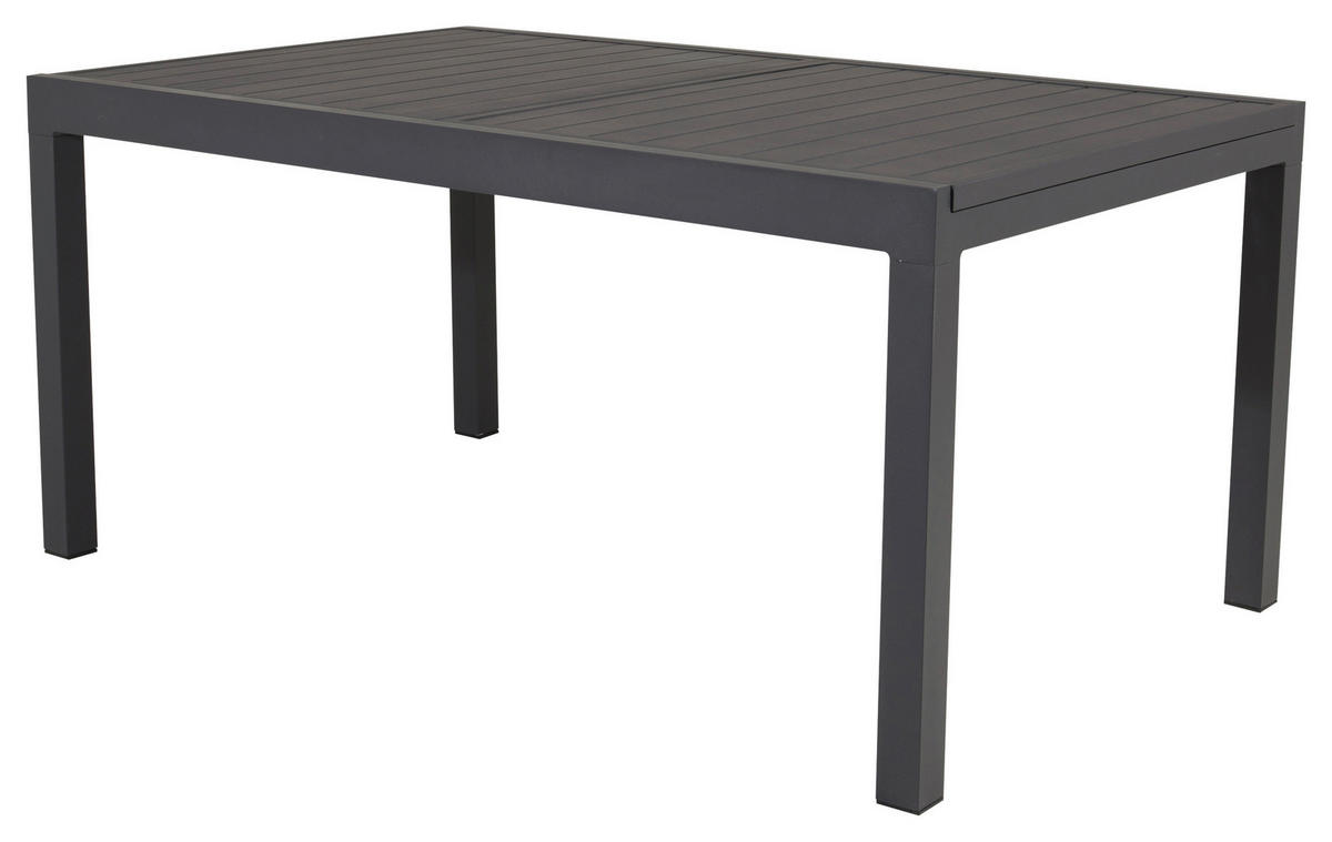 GARTENTISCH Metall Schwarz rechteckig  - Schwarz, KONVENTIONELL, Metall (160/100/75cm) - Gardenson