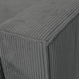 WOHNLANDSCHAFT  in Cord Dunkelgrau  - Dunkelgrau/Schwarz, KONVENTIONELL, Kunststoff/Textil (155/348/155cm) - Carryhome