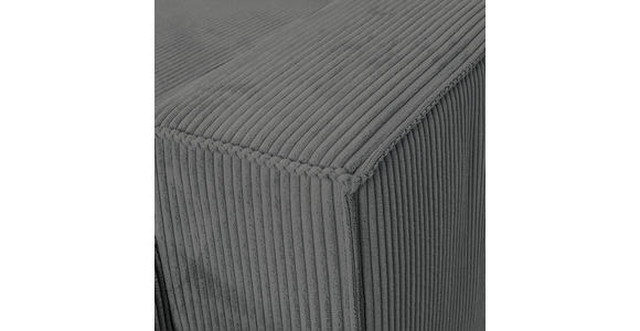 WOHNLANDSCHAFT  in Cord Dunkelgrau  - Dunkelgrau/Schwarz, KONVENTIONELL, Kunststoff/Textil (155/348/155cm) - Carryhome