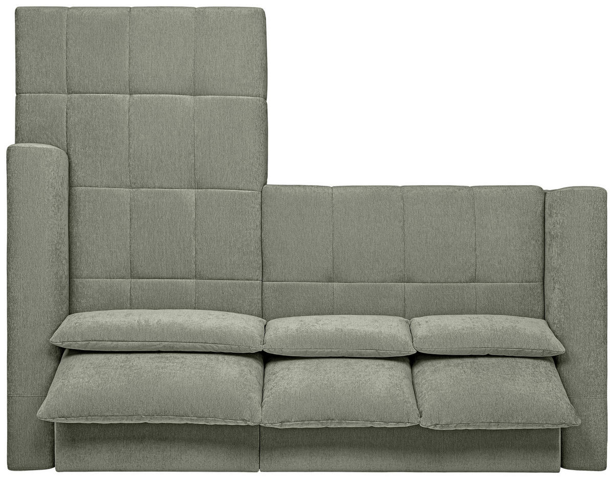 ECKSOFA  in Chenille Mintgrün  279/222 cm  - Schwarz/Mintgrün, KONVENTIONELL, Kunststoff/Textil (279/222cm) - Hom`in