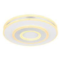 PLAFONIERĂ CU LED - alb/opal, Basics, plastic/metal (42/6,5cm)