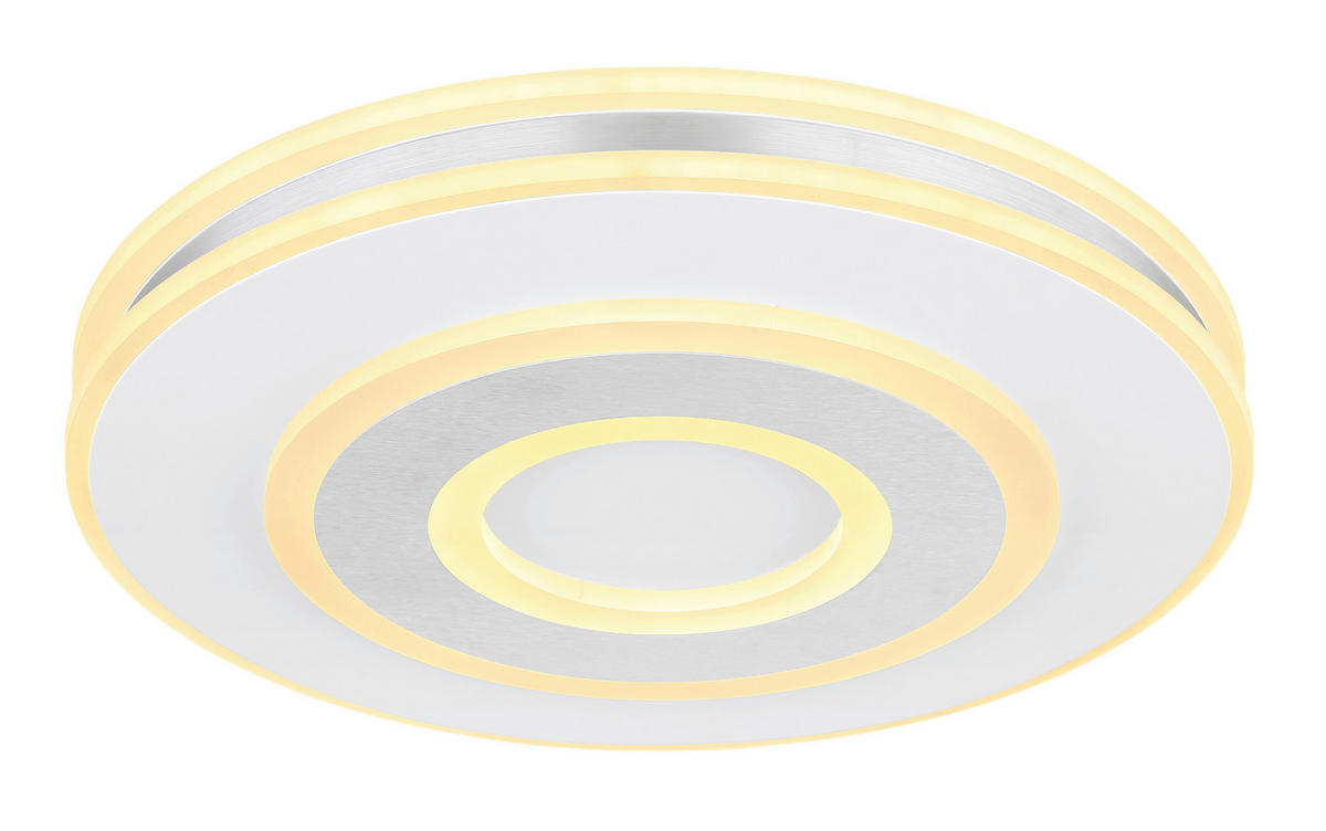 PLAFONIERĂ CU LED - alb/opal, Basics, plastic/metal (42/6,5cm)