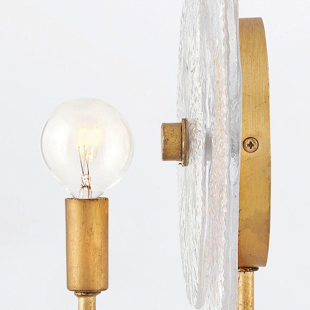 WANDLEUCHTE Rene  30/25,4/10,2 cm  - Goldfarben, KONVENTIONELL, Glas/Metall (30/25,4/10,2cm) - Elstead Lighting